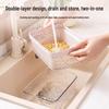 Double-Layer Kitchen Draining Basket: Multi-functional Sink Basin for Dishwashing & Vegetable Washing