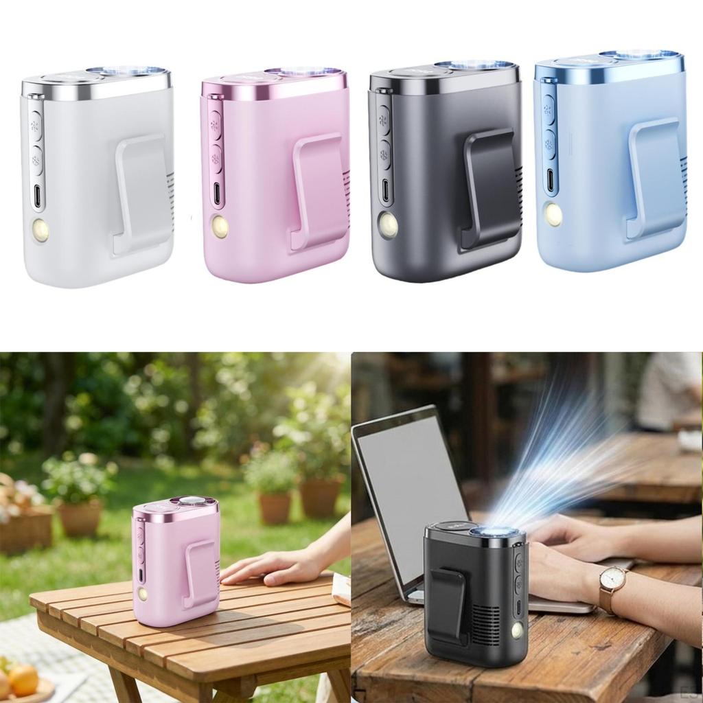 Portable Fan, USB , Easy to Carry, Sports Fan with Flashlight for Agriculture, Hiking And