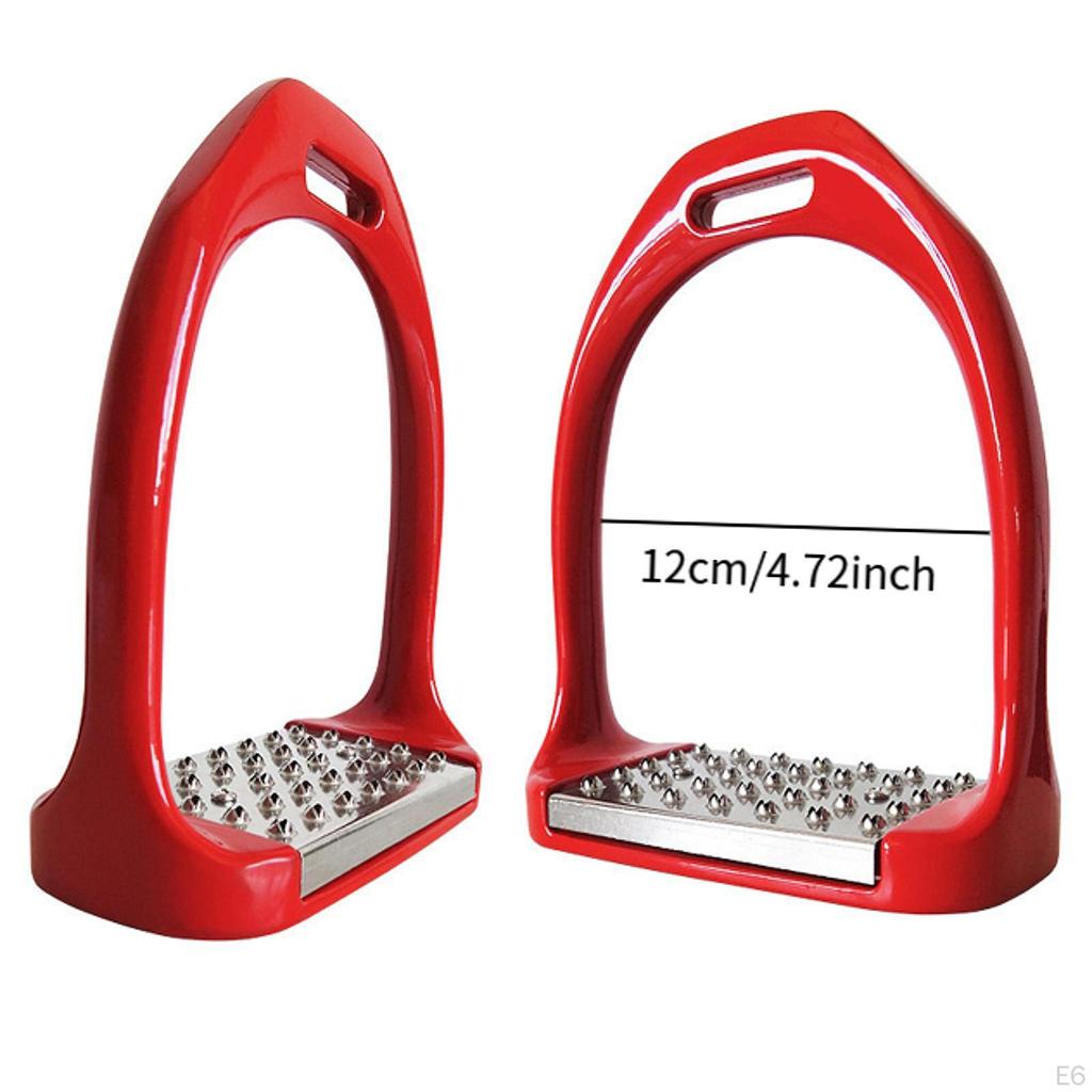 2 Pieces Horse Riding Stirrups Equestrian Equipment Lightweight Endurance Ride Caged