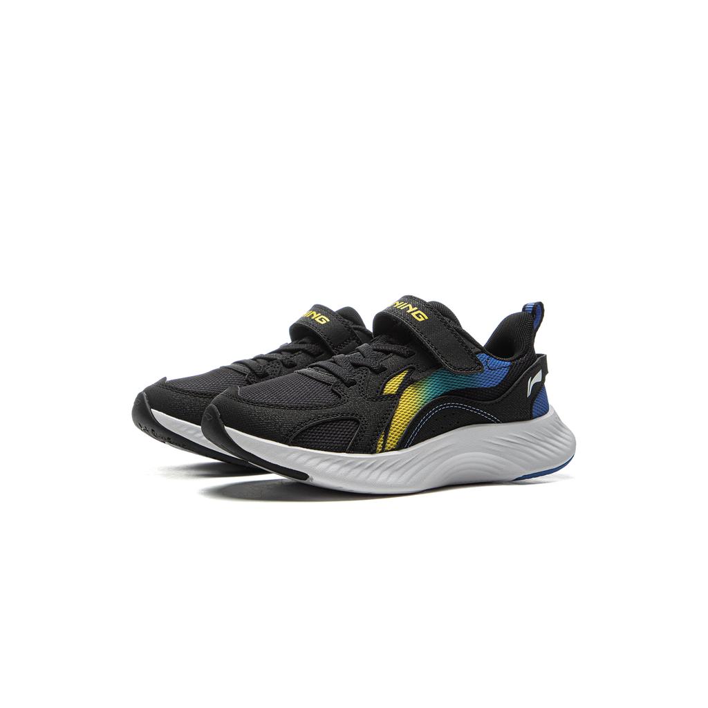 Li Ning Kids Sports Lifestyle Series Comfortable Low-Top Casual Shoes Kids Casual Shoes Black Rainbow-Blue YKNV004-3