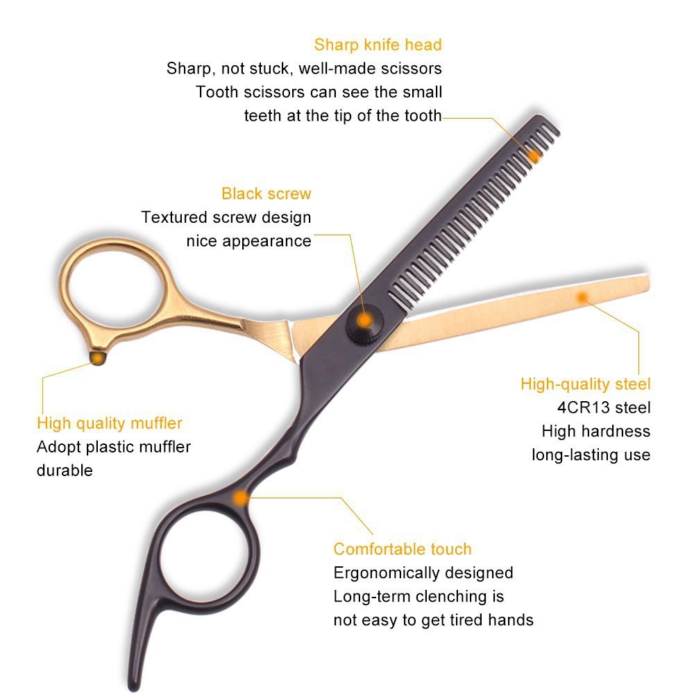 Ciseaux professionnels de coupe de cheveux en acier japonais 440C de 6 pouces/ciseaux amincissants pour Salon de coiffure pour outils de barbier
