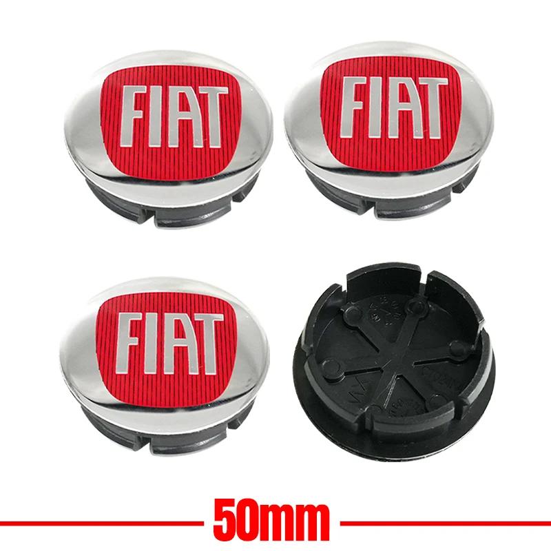 4pcs 3D 50mm logo car emblem Wheel Center Hub Cap auto Rim refit dust-proof badge covers emblem accessories For FIAT Abarth