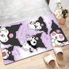 Custom Kuromi Mat Personalized Name, Polyester Washable Indoor Entryway Rug, Gift for Christmas, Easter, Thanksgiving Day
