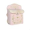 Bloemige Vogel Postbus Afgeschermd Klep Vintage Metaalkleur Decoratieve Brievenbus Roze
