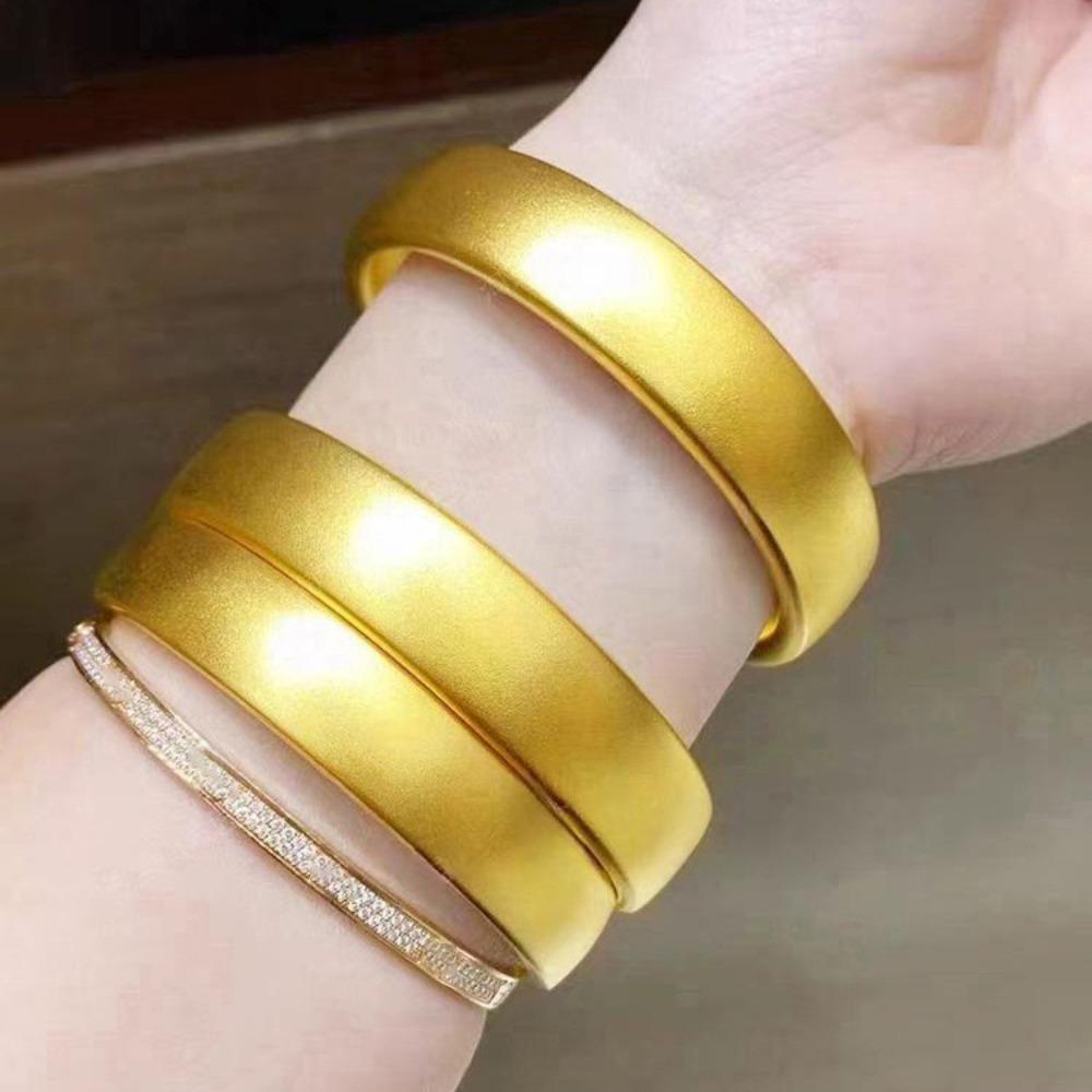 

Yellow Gold Heritage Bracelet Ancient Fashu Circle Charm Bracelets Closed Bangle Bracelet Women s Style 2