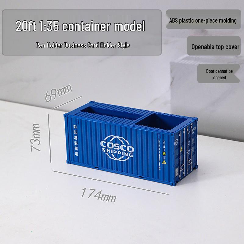 20ft 1:35 Container Model Ornament & Pen Holder Business Gift – Customizable with Graphics & Text