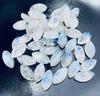 Natürlicher Regenbogen-Mondstein Marquise Cabochon Edelstein | Blauer Funkelnder Mondstein Loser Stein