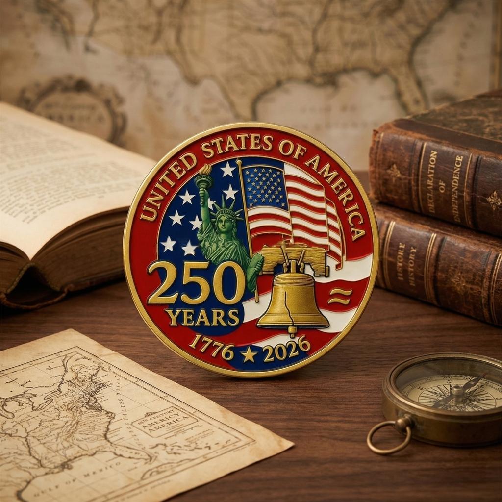 This Licensed United States 0th Anniversary Commemorative Coin Is A Piece Of American , Perfect For Collectors And .