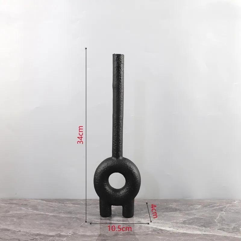 

Minimalist Geometric Texture Hollow Resin Vase Art Flower Arrangement Living Room Foyer Desktop Home Decoration Accessories