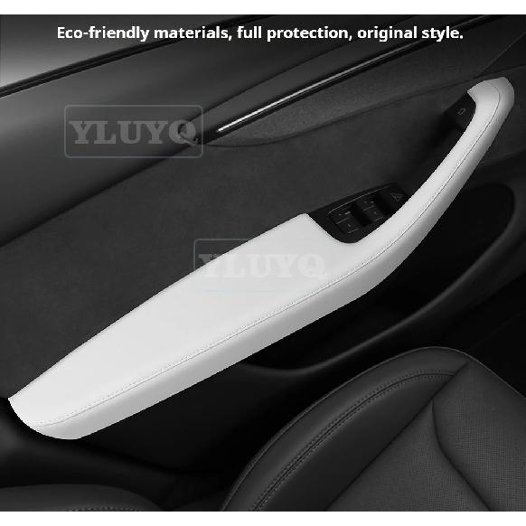 For TESLA Juniper Model Y Door Handle Protective Cover for Model 3 Highland 2025 2026 Leather Interior Modification Accessories