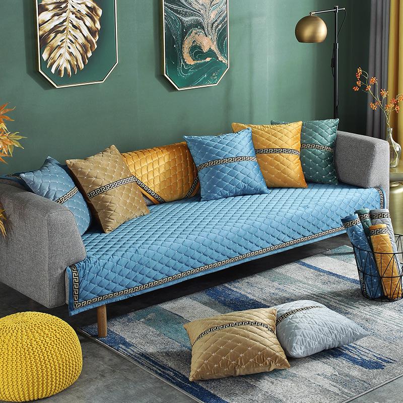 

Розкішна диванна подушка для всіх сезонів, антиковзаюча подушка, простий і модний диванний рушник, тканинна спинка 70*70cm