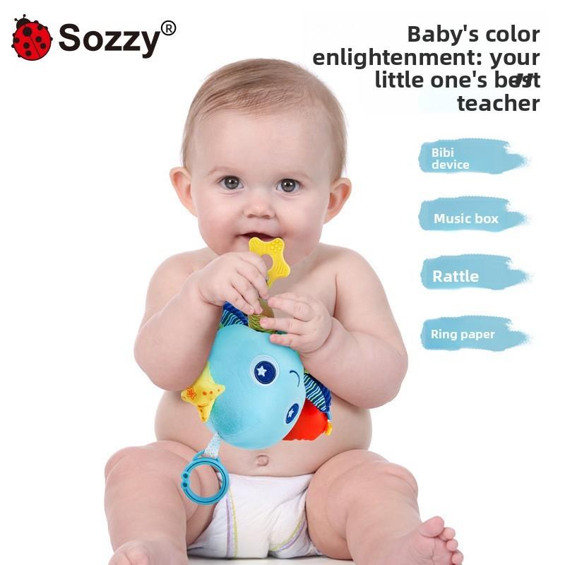 Sozzy Marine Animal Plush Music Toy With Hanging Feature For Infant Learning And Development