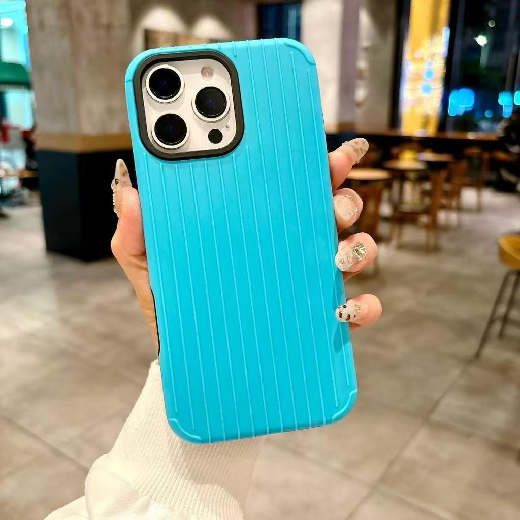 Suitable for IPhone16promax Corrugated Grating Ice Fog Matte IPhone15/14 Anti-fall Protection Case