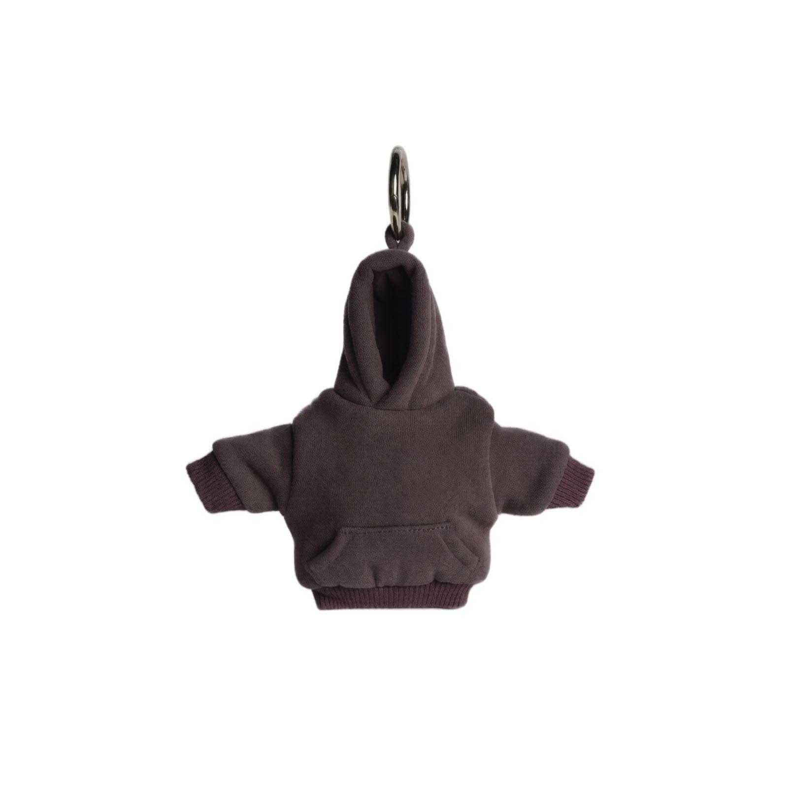Miniature Hoodie Stress Relief Ball Keychain Soft Squeeze Toy Portable Key Ring Accessory for Adults and Kids One Size чёрный