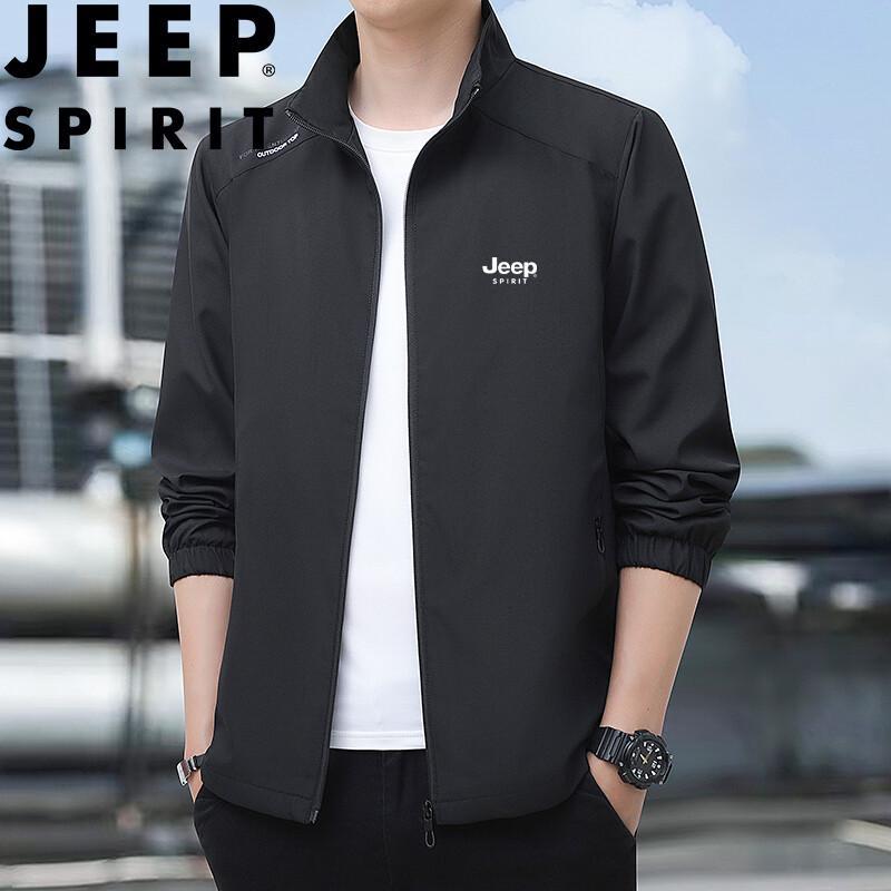 JEEP SPIRIT Men's Casual Stand-Collar Jacket