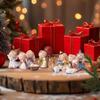 Christmas Nativity Set 11 Pieces Miniature Christmas Nativity Scene Figures Home Decor for Indoor Tabletop Shelf Cabinet