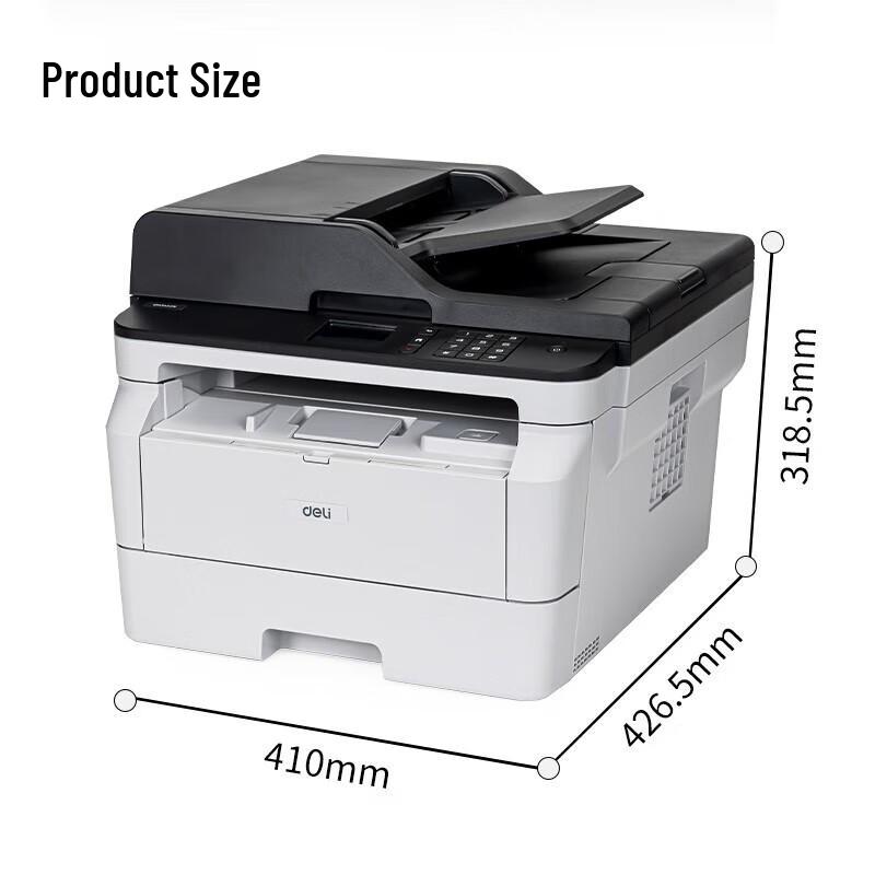 Deli M3400ADN A4 Monochrome Multifunction Laser Printer CN plug (adapter included)