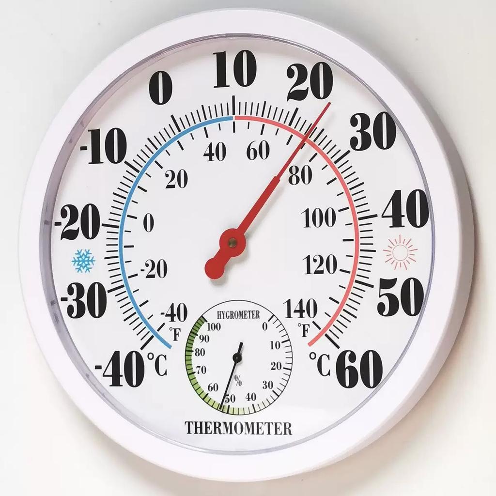 TH9250P-25CM Temperature and Humidity Meter Black Shell Euro Disk Color Red Needle