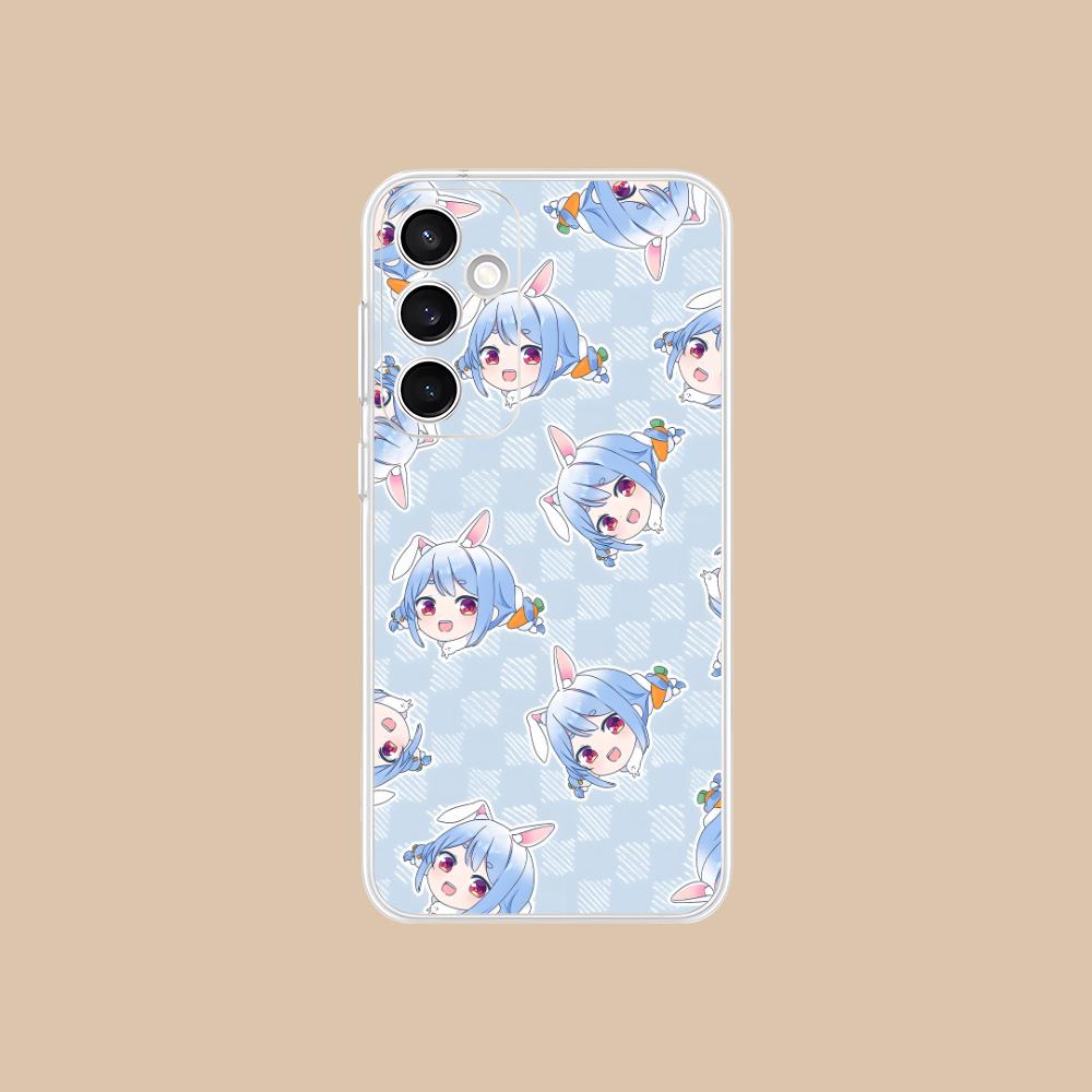 Holo Usada Pekora Clear Mobile Phone Case for Samsung Galaxy S25 S24 S23 S22 S21Plus FE Ultra Colorful Cover Galaxy S22+ 5G