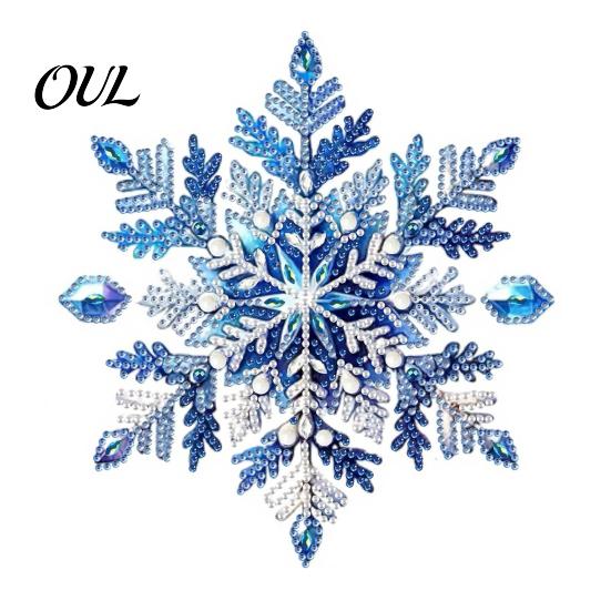 Faux Diamond Art Ornament Kit Christmas Kit, Santa Snowman Hanging DIY Sparkling Ornaments Acrylic Pendant with Rhinestones Craft for Adults, Holiday