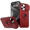 For iPhone 15 Pro Max Case PC+TPU Rotating Kickstand Phone Shell Compatible with MagSafe