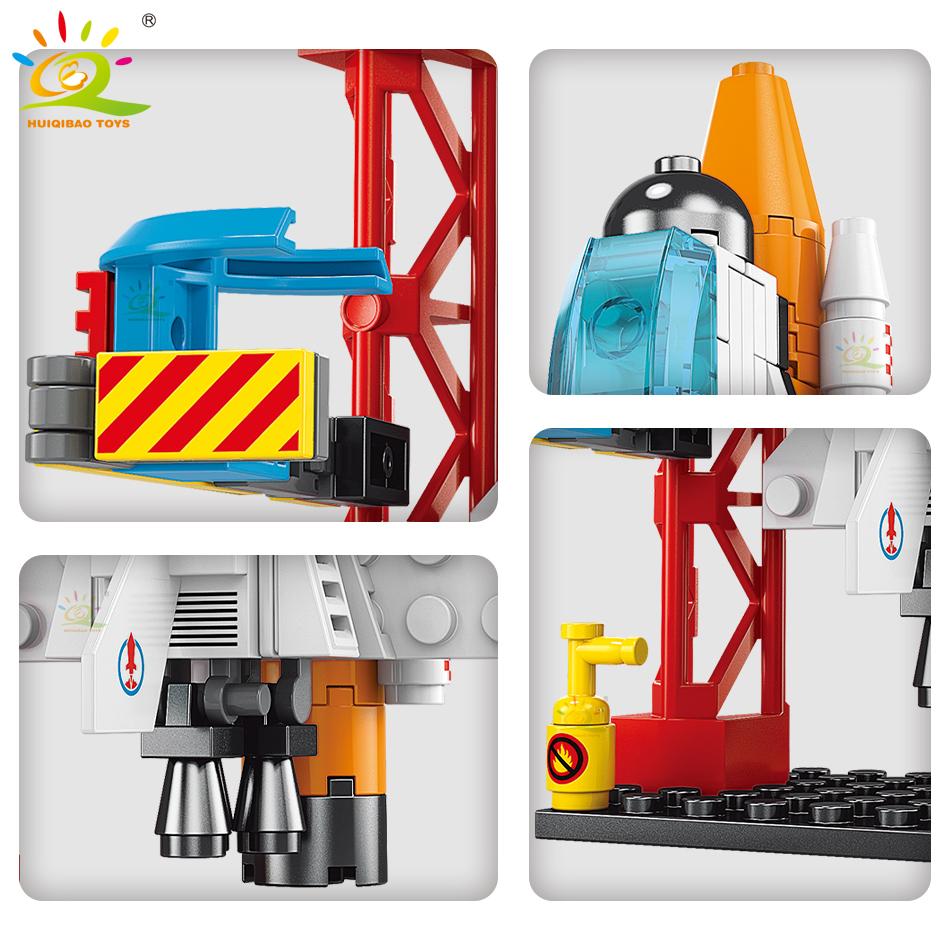 Non-Toxic Mini Space Aviation Manned Rocket Model Building Blocks City Aerospace Bricks Children Construction Toys For Kids