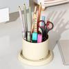 360° Rotating Makeup Brush Holder with Lid Desktop Makeup Organizer Cosmetic Storage Box Lipstick Eyebrow Storage Container Box