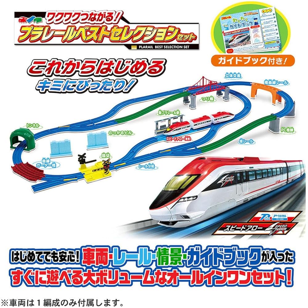 Takara Tomy Plarail Best Selection Train Set Toy for Ages 3 and Up with Connectable Tracks