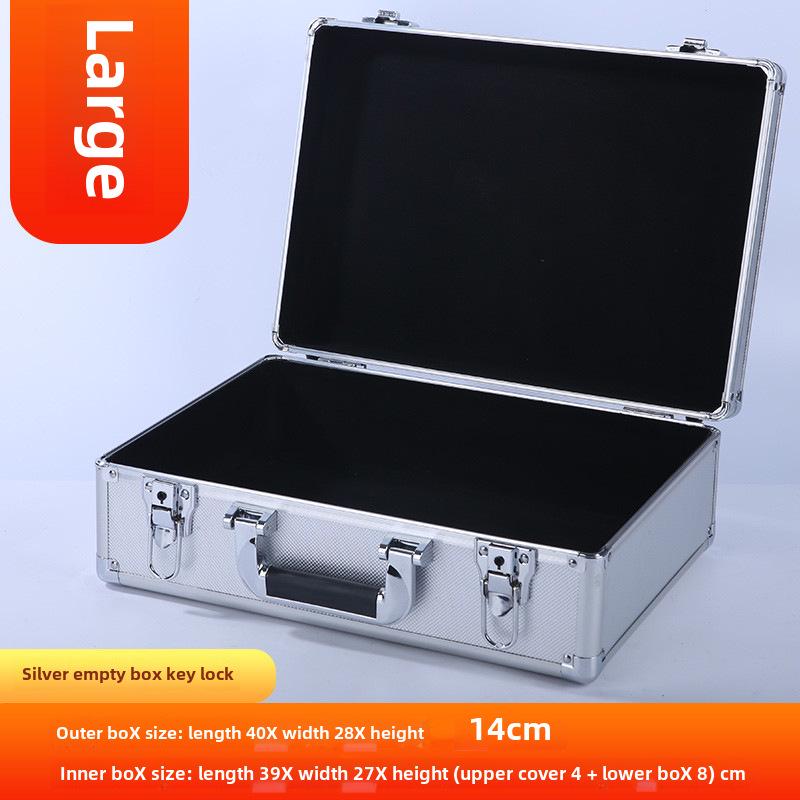 Cutie de scule portabilă din aliaj de aluminiu cu încuietoare pentru depozitarea feroneriei, documentelor și numerarului