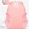 Pink Waterproof Wear-resistant Leisure  School Bags Primary School Girls' After-school Tutoring Shoulder Bag Lightweight Nylon Material Bookbag