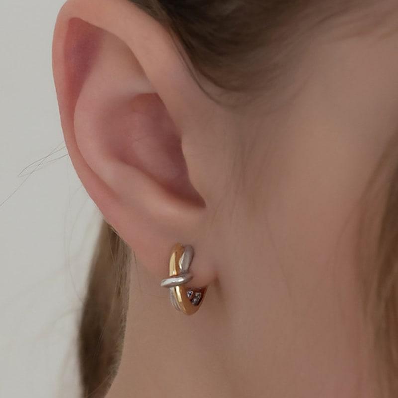 TATIANA Cross Bind Hoop Earrings EC3213