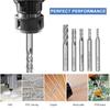 5PCS 4-Flute End Mill Bits Carbide Tungsten Steel Milling Cutter Router Bits Rotary Bits Tool