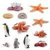 Realistic Ocean Animal Growth Cycle Model Set Featuring Octopus Penguin And Starfish