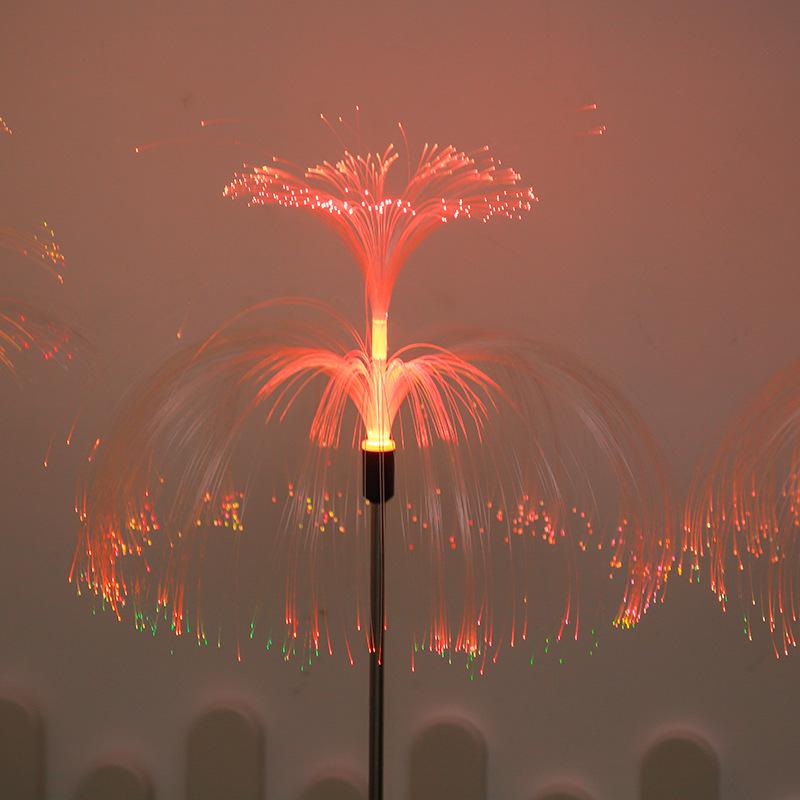 Waterproof Solar Jellyfish Lawn Lights: Fiber Optic Decoration for Garden and Courtyard
