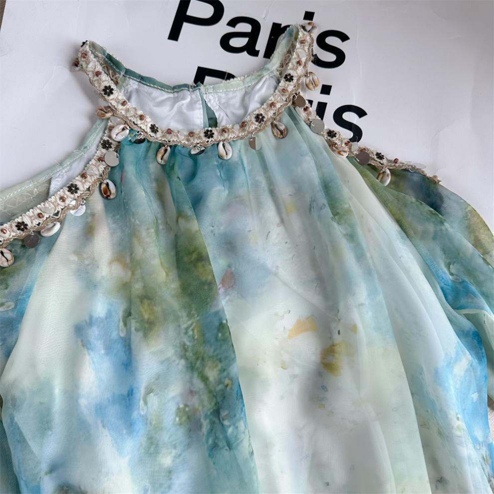 Delighted My Altay Hand-Sewn Light Apricot Bohemian Tea-Length Maxi Dress