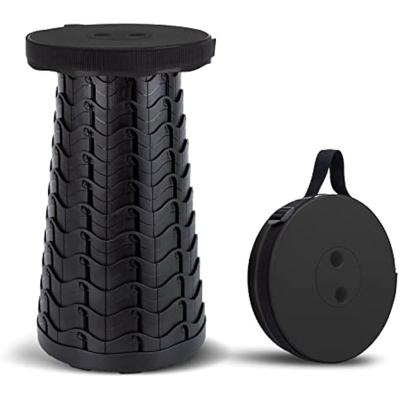 Collapsible Portable Stool, Upgraded Folding Camping Stool Load Capacity 450lbs Telescoping Foldable Retractable Stool for Adults