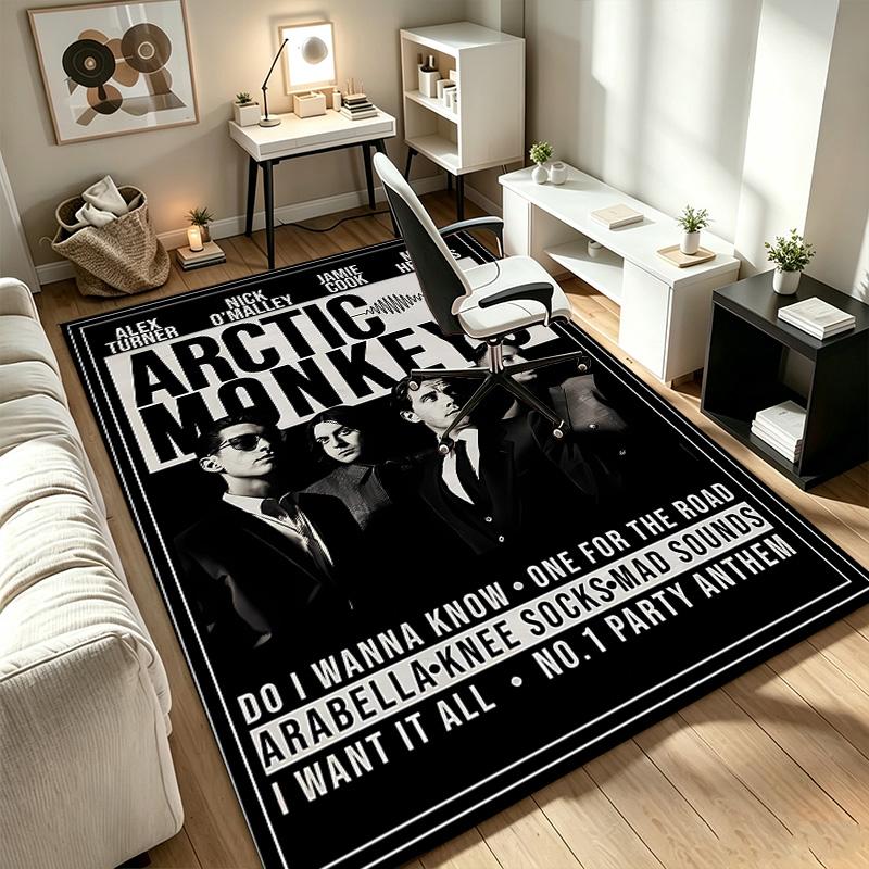 Arctic Monkeys  A Rug Suitable for Office Chair Areas Living Rooms and Computer Desks Perfect for Home Offices and an Ideal Holiday Gift