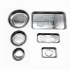 Magnetic Stainless Steel Bowl Set - 5-Piece Storage Plates in 3", 4", and 6" Sizes for Tools