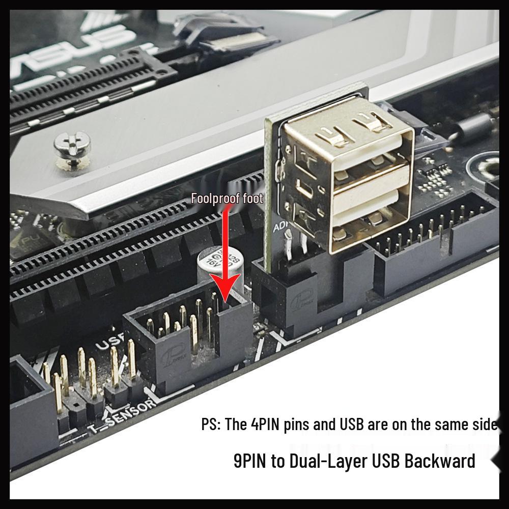 

USB 2.0 Expansion Board with 9-Pin Port: Built-in Bluetooth Wireless Network Card Dongle Receiver