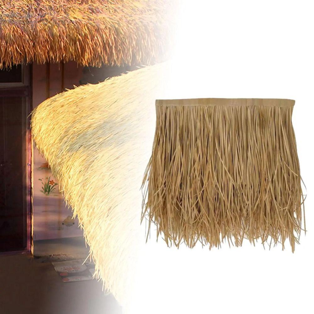 PVC Thatch Decorative Fake Grass Roof Home Garden Decor Simulation Straw Roof Outdoor Roof