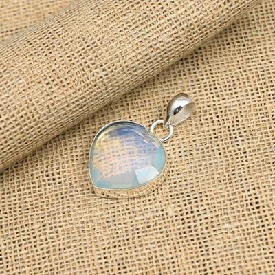 Milky Opal Gemstone 925 Solid Sterling Silver Handmade Jewelry Pendant For Women