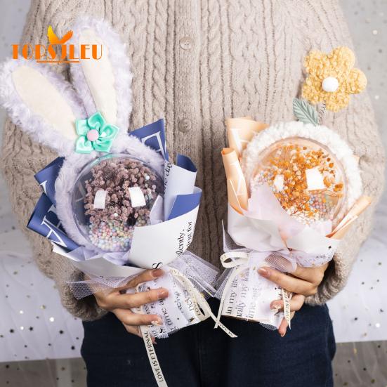 Buquê falso, novidade criativa, presente de dia das mães, buquê falso Babysbreath, acessórios de capa de bola para o dia dos professores