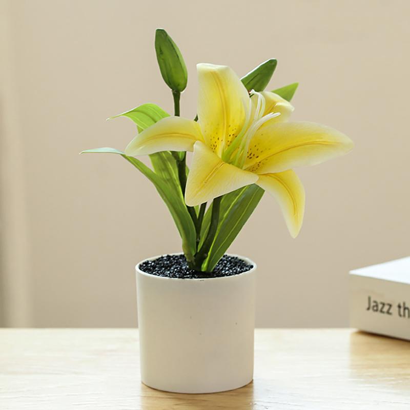 Fake Flower 3D Printing Film Small Lily Bonsai Creative Artificial Flower Interior Decoration Decoration Factory Simulation Pot