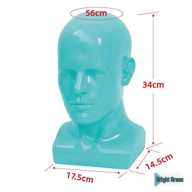 Men's Mannequin Head with Shoulder for Displaying Hats, Masks, and Glasses