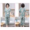 Ensemble pyjama d'été 2 pièces pour femme, haut et pantalon, imprimé floral, pantalon court, vêtements de nuit, col rond, grande taille, t-shirt, vêtements d'intérieur décontractés