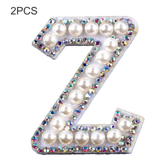 2Pcs DIY Handmade Patch Decor Fabric Adorable English Letter Shape Patch Sticker for Bag