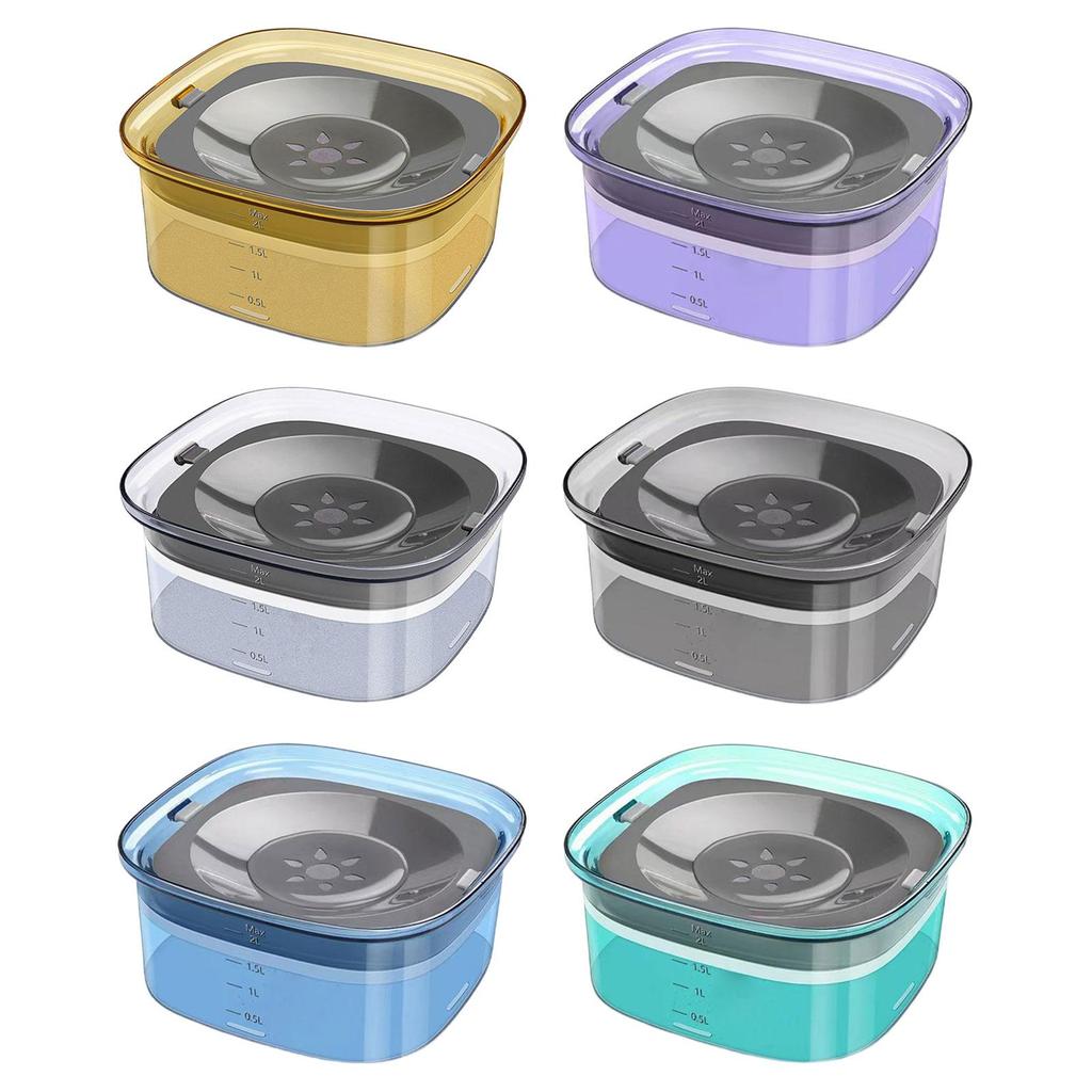 Pet Water Drinker Large Bowl Slow Feeder Spillproof Drinking Bowl for Dog and Cat Multiple Pet Households