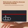 For Samsung Galaxy Z Fold7 5G Case Carbon Fiber Texture Leather + PC Anti-Drop Folding Phone Cover