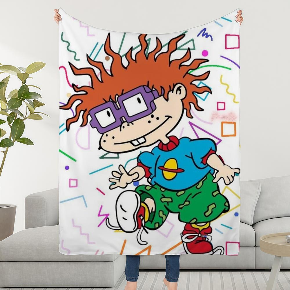 Blanket Throw Super Cosy Plush Living R-RugratS-ES TV Room Cartoon Sofa Couch Childish Birthday Gifts