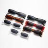 Rectangle Sunglasses Unisex Retro Square Narrow Frame Sun Glasses Trendy Vintage Streetwear Eyewear Shades UV400 Gafas De Sol